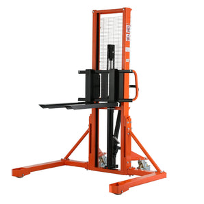 Tory Carrier 1100 lbs Manual Pallet Stacker with Straddle legs 63" Lift Height, T-3004