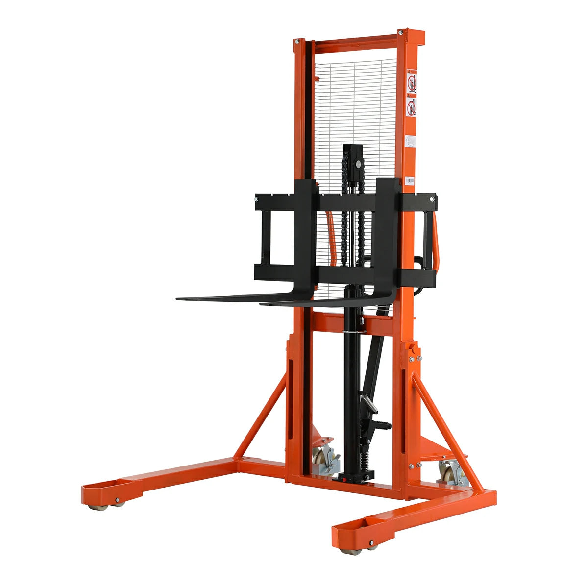 Hydraulic Hand Stacker with Straddle Legs 2200lbs Capacity 63" Lift Height