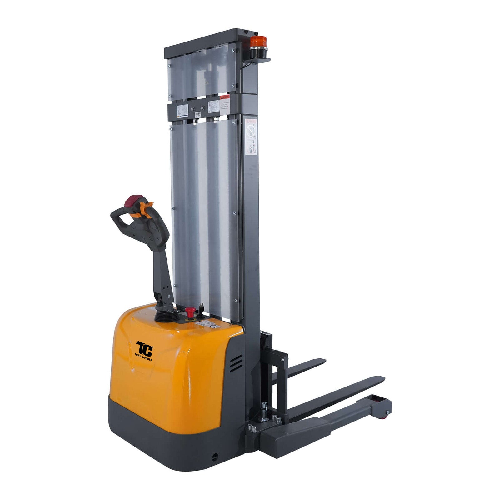 3300lbs Electric Straddle Stacker, 138" Lift, Adjustable Legs & Forks, A-3051