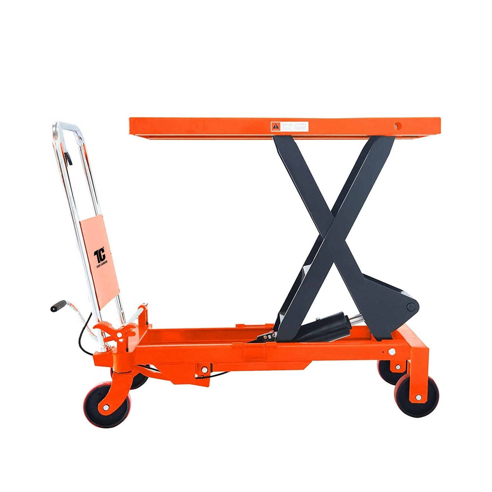 Hydraulic Scissor Lift Table Cart 1760 lbs Capacity, 39.4" Extended Table Height, T-2005