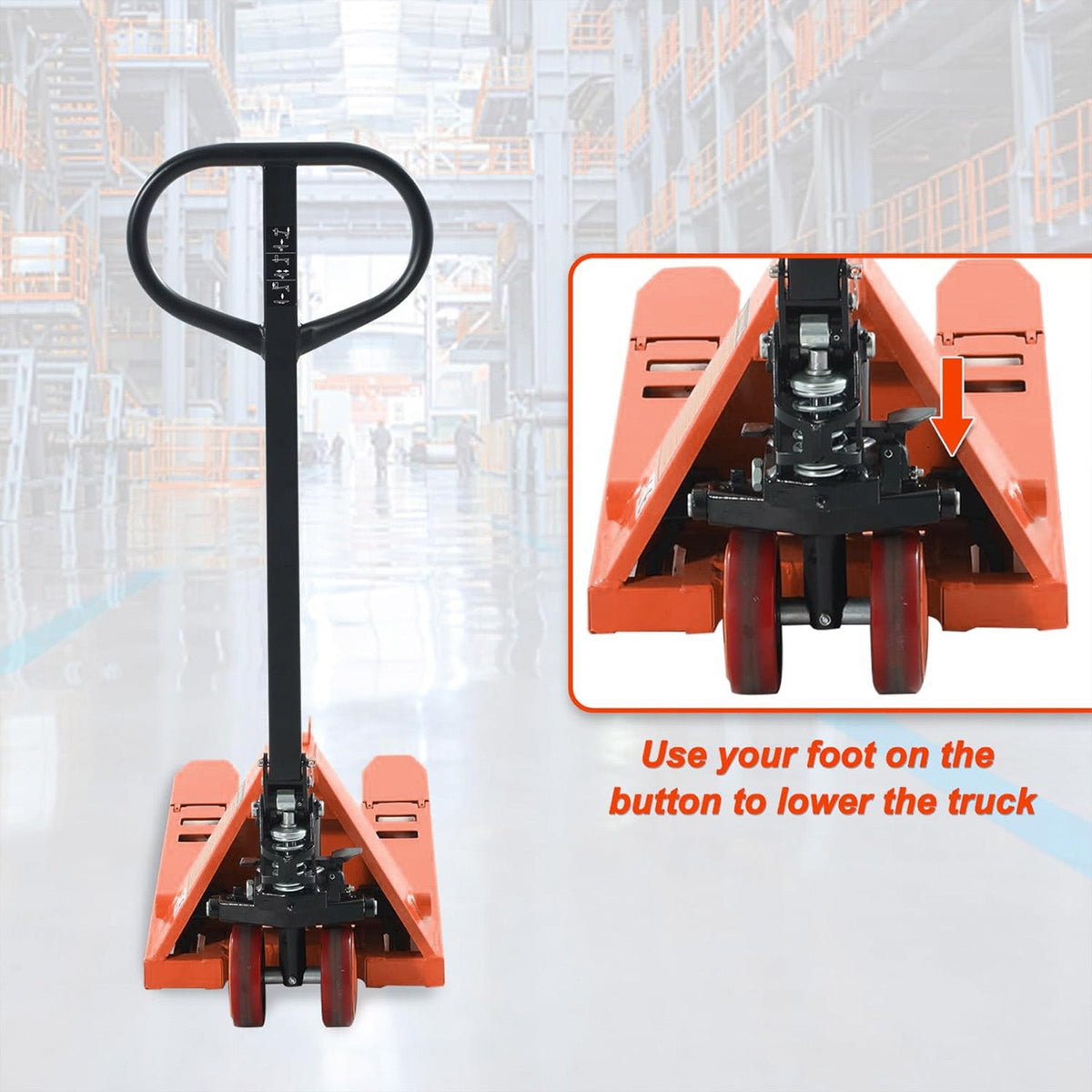 Used 2200lbs Folding Pallet Jack Hand Pallet Truck(Only Pick-Up) – Tory ...