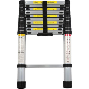 10.5 ft Telescoping Ladder, Aluminum Extension Ladder, Lightweight Folding Ladder, 330 lb Load Capacity