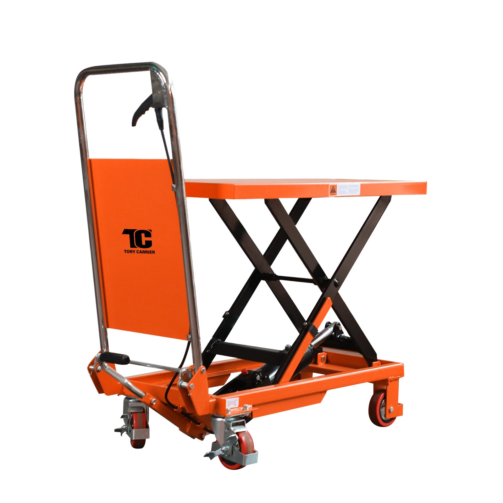 Hydraulic Manual Scissor Lift Table Cart 330 lbs Capacity, 29.1" Extended Table Height, T-2012