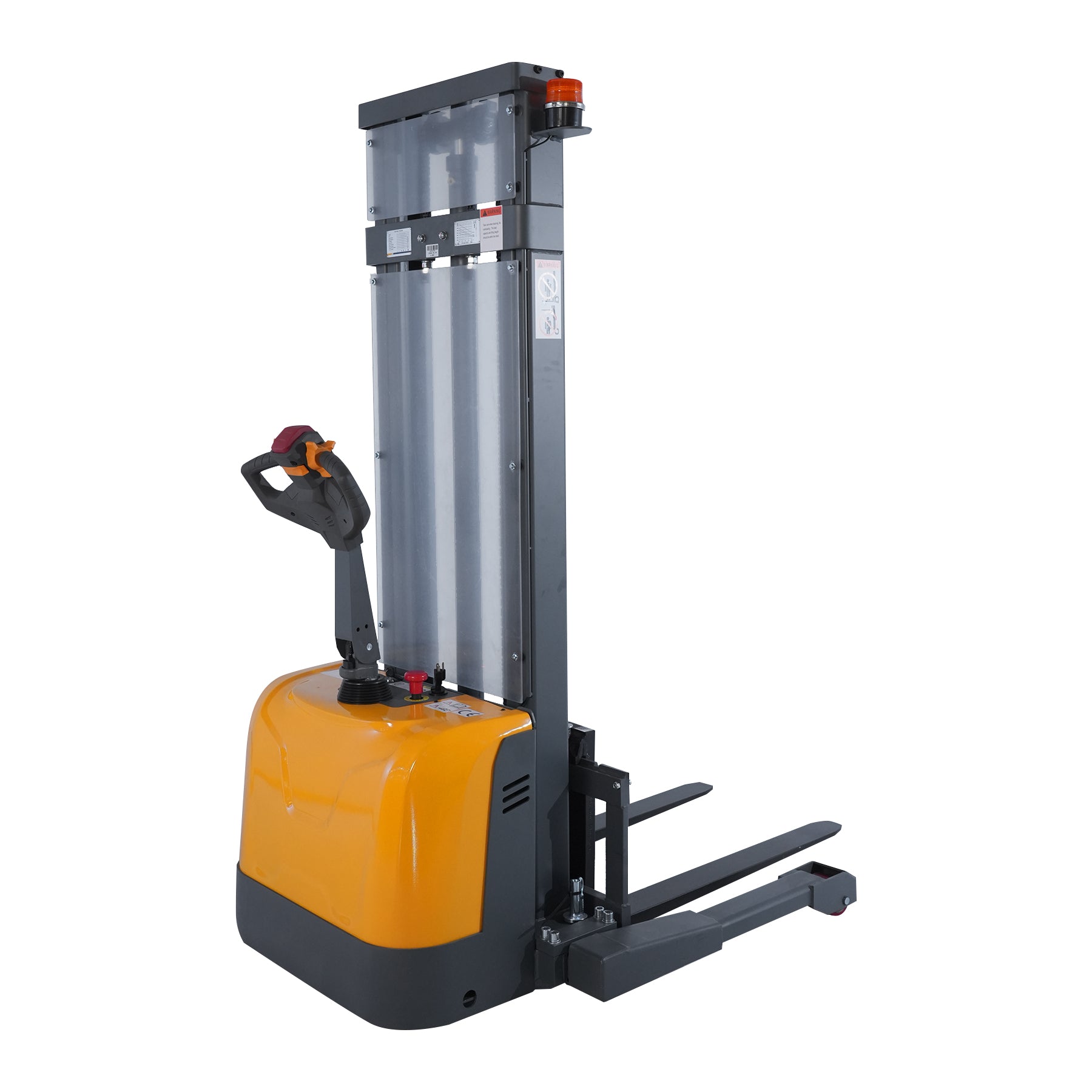 Powered Forklift Full Electric Walkie Stacker 3300lbs Cap. Straddle Legs.138" lifting