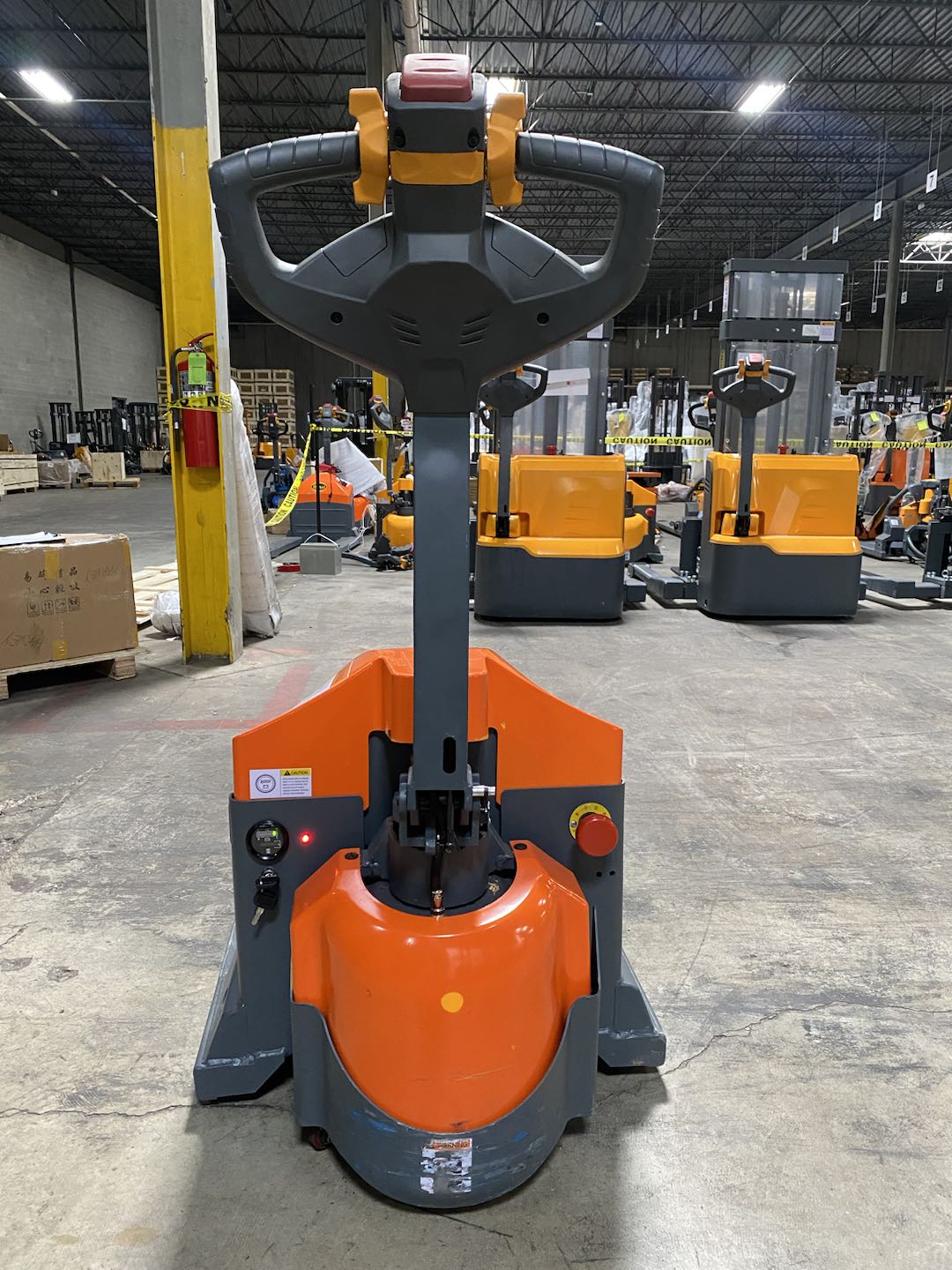 Used 3300lbs Gel Battery Powered Electric Pallet Jack Truck with 48x27" Forks