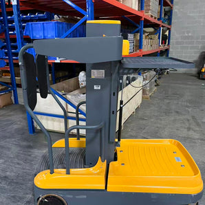 Used Mini Order Picker – 330 lbs Capacity, High-Powered Stand-On Platform, Max Lift 118"