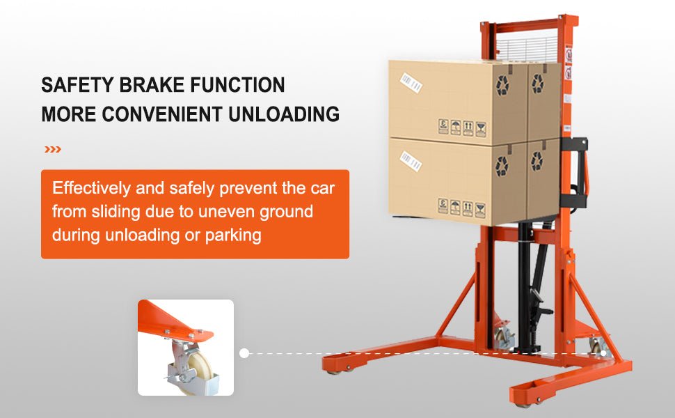 Hydraulic Hand Stacker with Straddle Legs 2200lbs Capacity 63