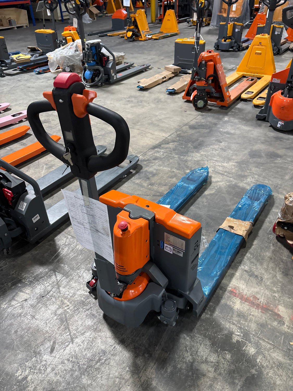Used Super Light Full Electric Pallet Truck Lithium Power Pallet Jack 3300 lbs Capacity 48" Lx27‘’ W Forks